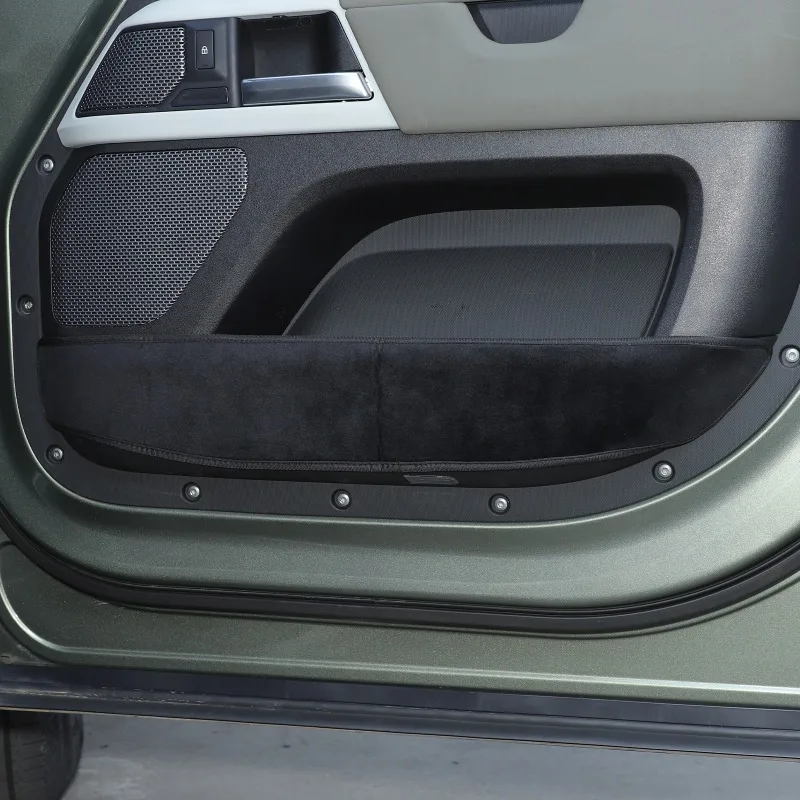 Protectores de alféizar de puerta de terciopelo, alfombrillas antiincrustantes para Land Rover Defender 2020 2021 2022 2023 2024 2025 + accesorios interiores de coche