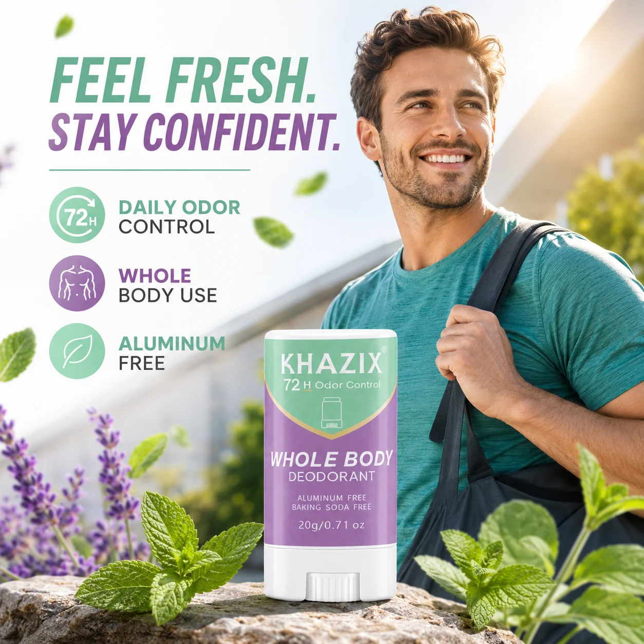 Underarm Deodorant Stick|Dual-Active Odor Fighting Formula|Shea Butter & Essential Oils Infused|Gentle Long-Lasting Freshness.Bo - view 5