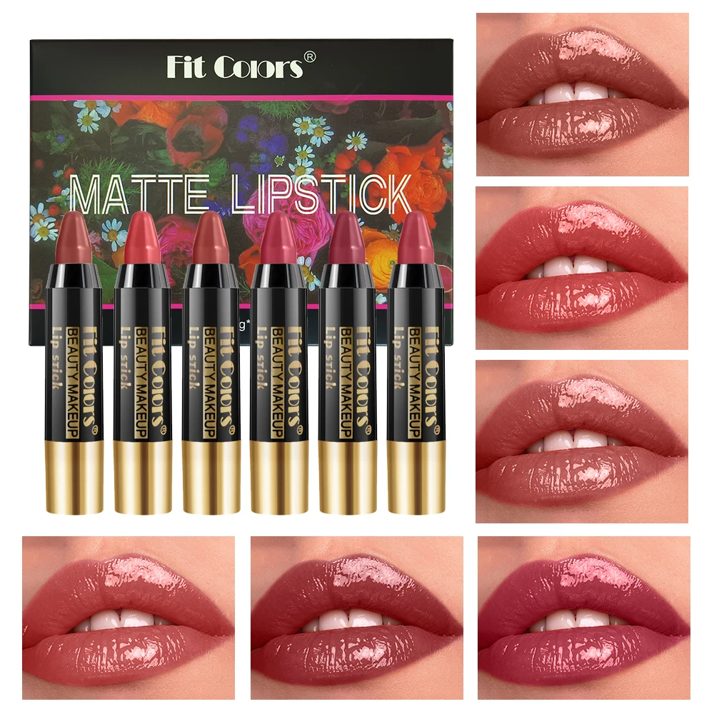6-pack lipglossset met zijdezachte textuur, waterdicht en gemakkelijk aan te brengen, langdurig natuurlijk make-upeffect
