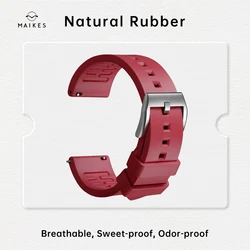 Maikes Natural Rubber Watch Bands Quick Release 20mm 21mm 22mm 24mm Accessories Watchbands Bracelet Smart Watch Strap