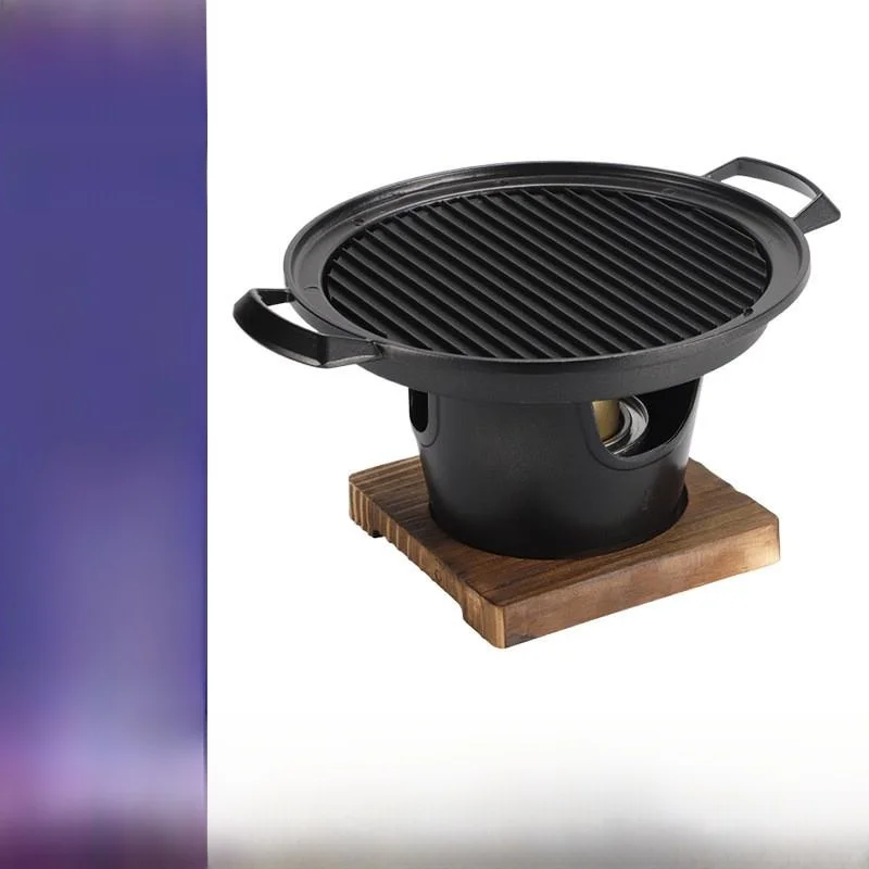 Parrilla de Carbón para Exteriores, de Hierro Fundido, sin Humo, Portátil, ra, para Acampar y Viajar, para -2 Personas