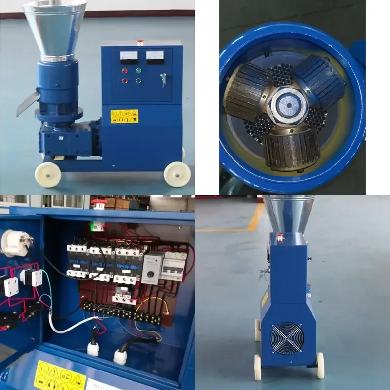 Flat Die Wood Pellet Mill for Home Use Small Scale Biomass Fuel Pelletizer Machine