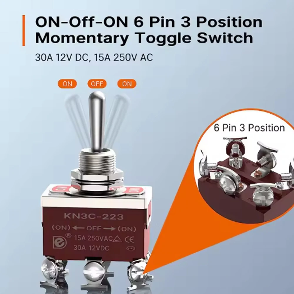 

Popular 22mm Customization Instructions Logo Metal Toggle Switch Latching/Momentary Character Lettering LED Light 12V 24V