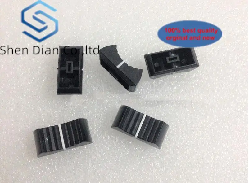 

10pcs Black Mixer Dimming table Straight Slip Potentiometer Fader Knob Cap Push Button Cap 4mm Hole Fader Cap black 4mm