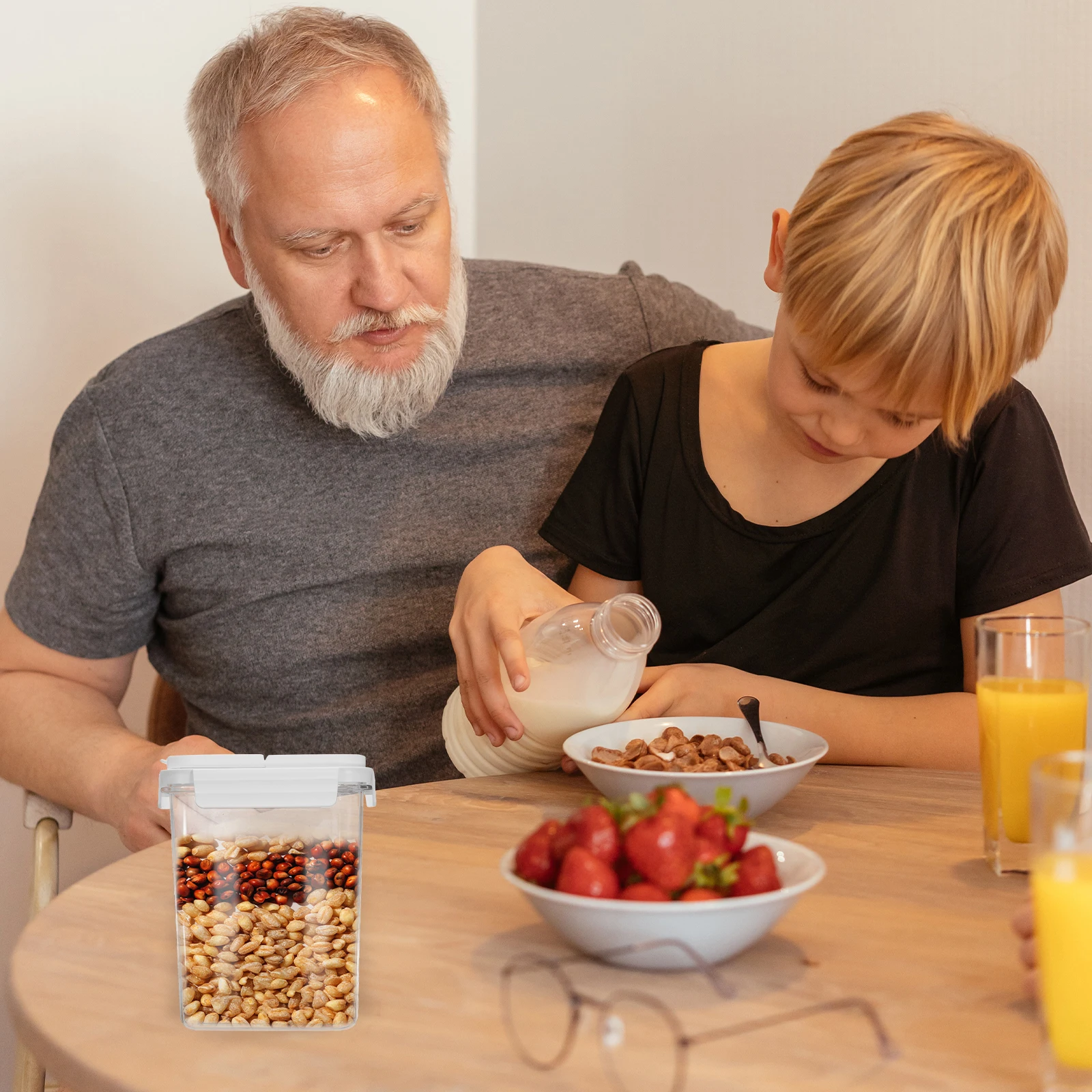 

Large Capacity Airtight Storage Jar Canister for Food Grains Cereals Flour Sugar Dry Fruit Home Pantry