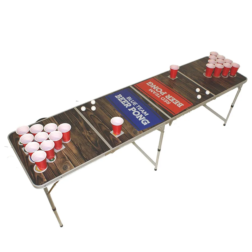

Party Game 8 Feet Foldable Folding Beer Pong Table Custom