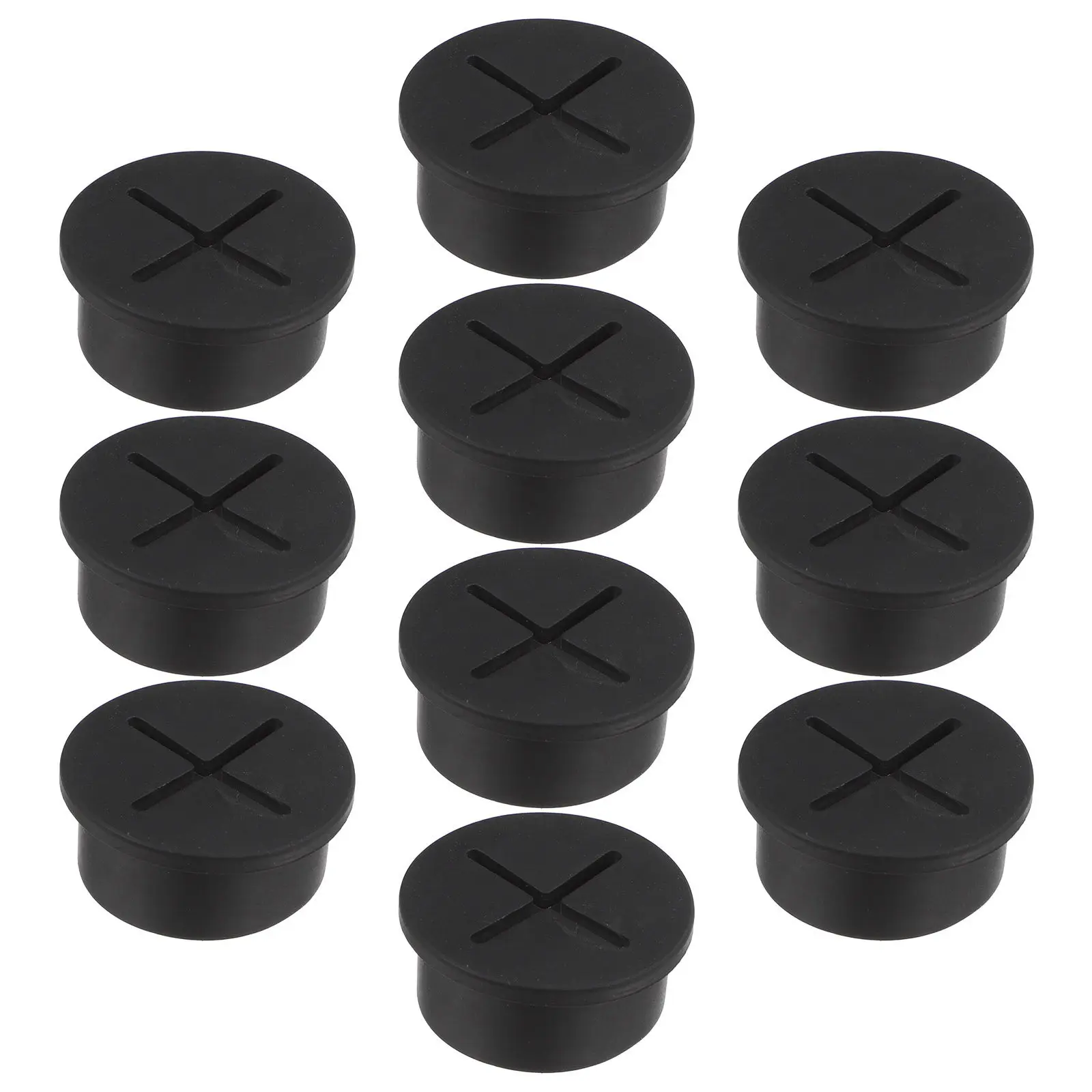 10Pcs Round Plastic Wire Grommets Cable Hole Cover for Desk Table Wall Drywall Organization Tidy Wiring Solution Flexible Easy