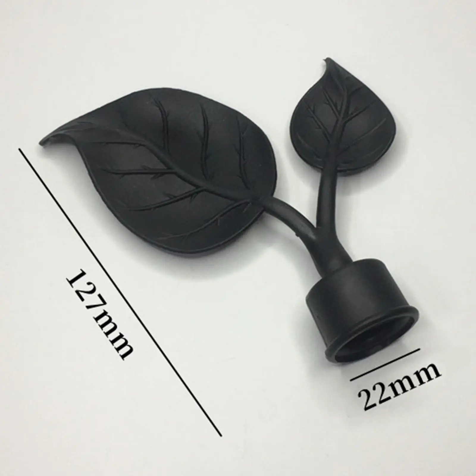Curtain Rod Accessories PP Finials Leaf Decor End Caps Curtain Rail Fittings for Living Room Bedroom