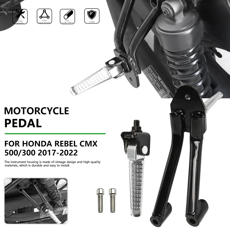 Motorcycle Rear Passenger FootRests Footpegs Rests For Honda Rebel CMX300 CMX500 2017 2018 2019 2020 2021 2022 CMX 500/300 Pedal