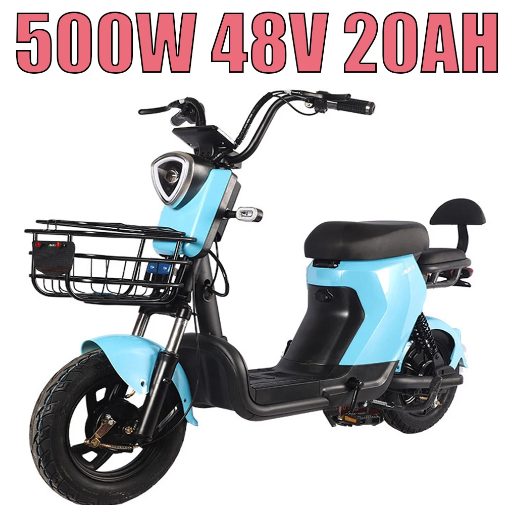 New Electric Scooter Retro Leisure Two-wheeled Bicycle Small Mobility Scooter Adult Electric Vehicle City Commuting 500W48V20AH