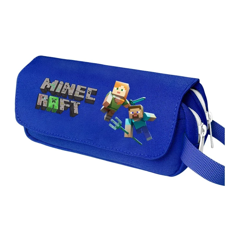 Miner Crafting Pixel Series Pencil Case Hot Game Student Stationery Box Large Capacity Canvas Pen Pouch School Supplies Gifts view 6