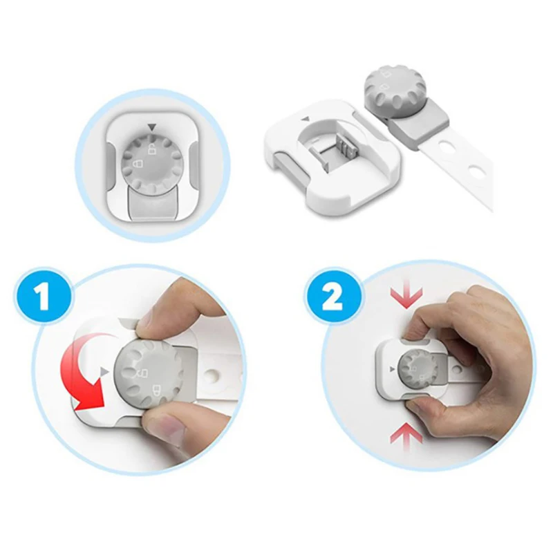 Cerradura de seguridad multifunción para niños pequeños, cerrojo anticlip para puerta de gabinete, cajón, protección, suministros de seguridad
