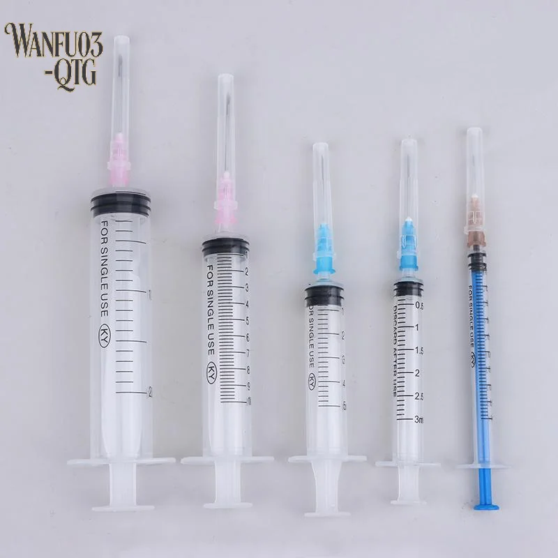 Hot 5Pcs 1+3+5+10+20ml Glue Applicator Syringe With Blunt Tip Needle And Cap, For Liquid, Glue, Ink, Perfume, Lip Gloss Making