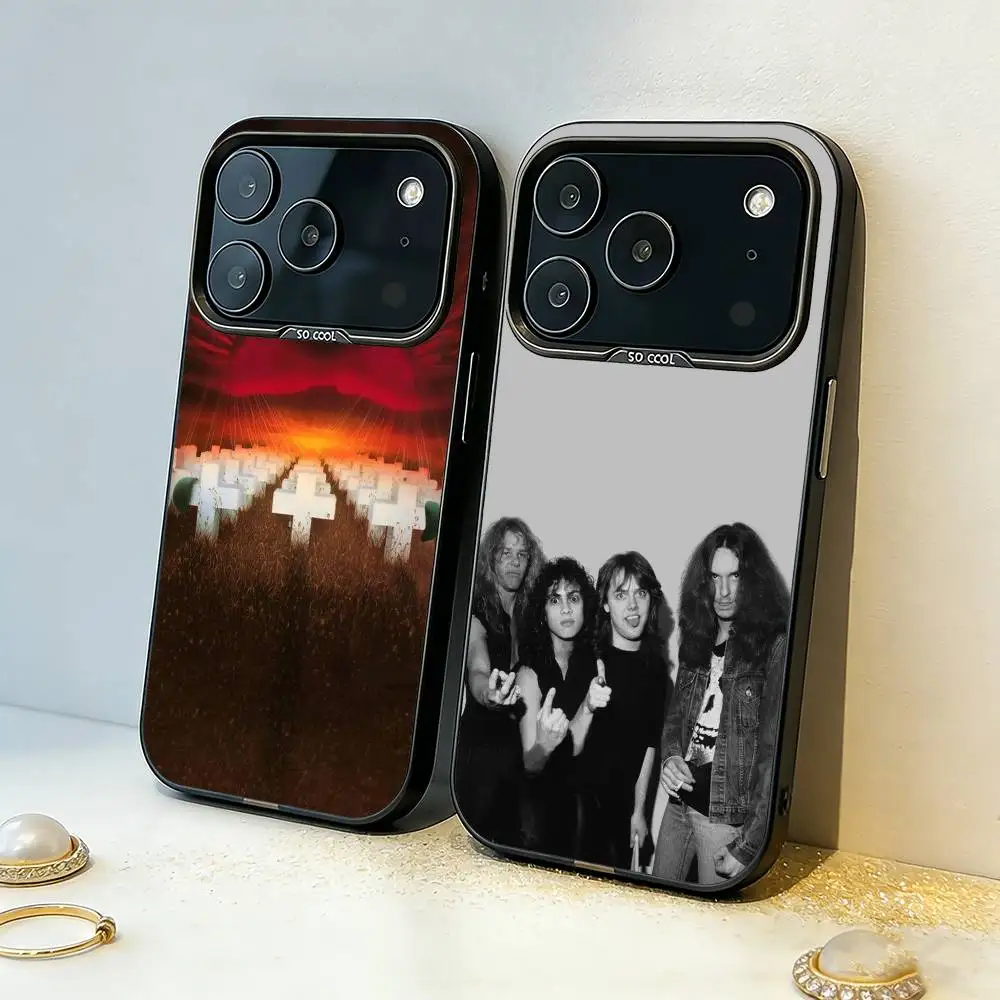 

M-Metallica H-Heavy metal B-Band Phone Case For iPhone17,16,15,14,13,12,11,Pro,MAX White Matte Shockproof Cover