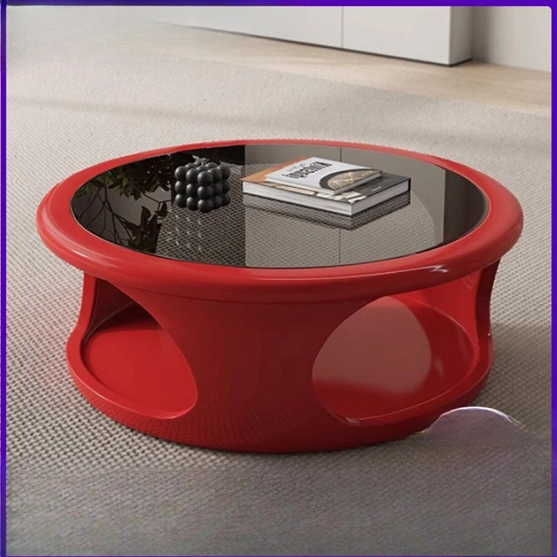Designer special-shaped coffee table living room household small apartment modern simple light luxury high-end round tea table