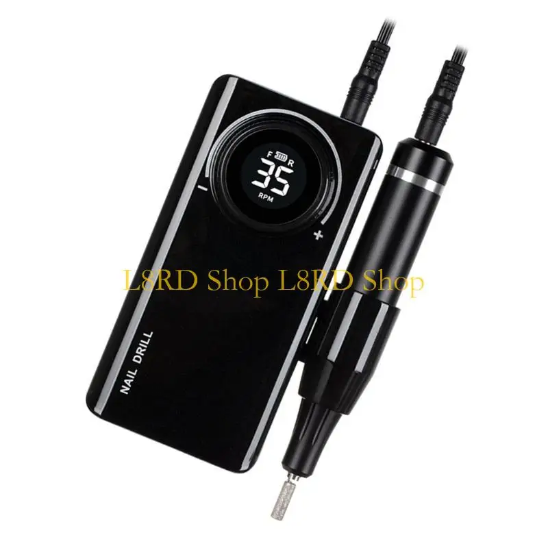 L8RD 0-35000RPM Wiertło do paznokci do paznokci akrylowej jest wyposażone w 6 bitów wiertniczych i szlifierki do kompleksowego
