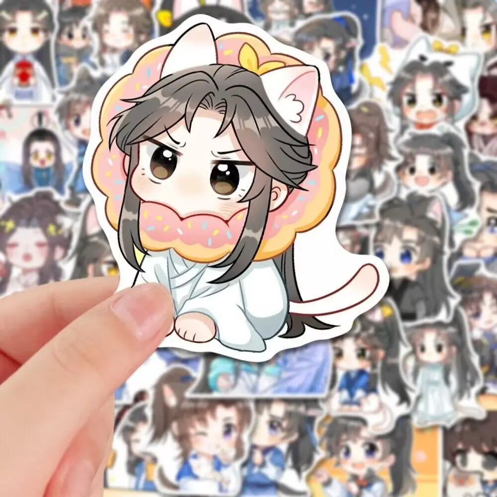 20/53 PCS Anime The Husky and His White Cat Shizun Stickers Chu Wanning Mo Ran Cosplay Kawaii Label Sticker For Phone Laptop Cup