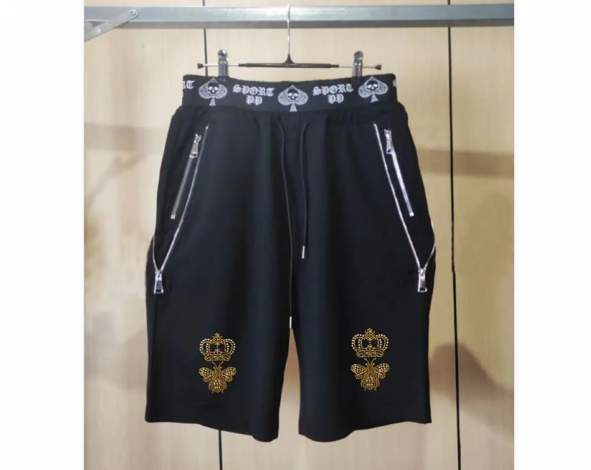 2024 black PP new style  summer short pants  PP Casual pants