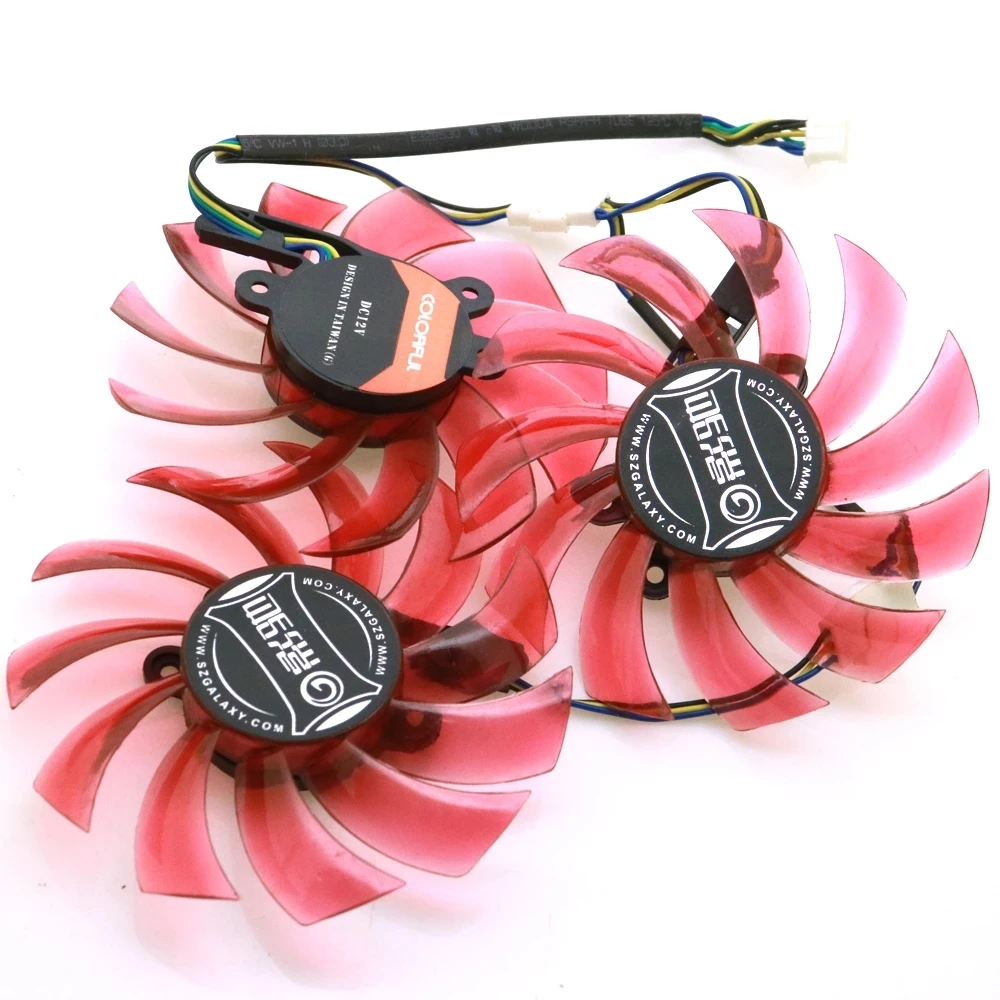 

DC12V 4wire 4pin VGA Fan For GALAXY GTX960 GTX970 GTX980 Gamer Graphics Card Cooling Fan