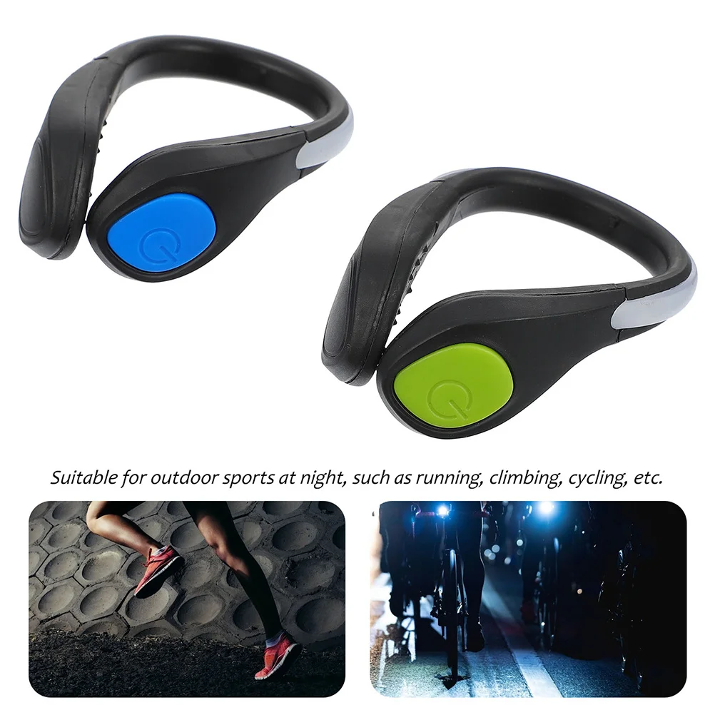 2 قطعة مقاطع الأحذية المضيئة ضوء وامض مشبك الحذاء ليلا تشغيل المشي ركوب الدراجات السلامة الرياضة في الهواء الطلق Led كليب الخفيفة