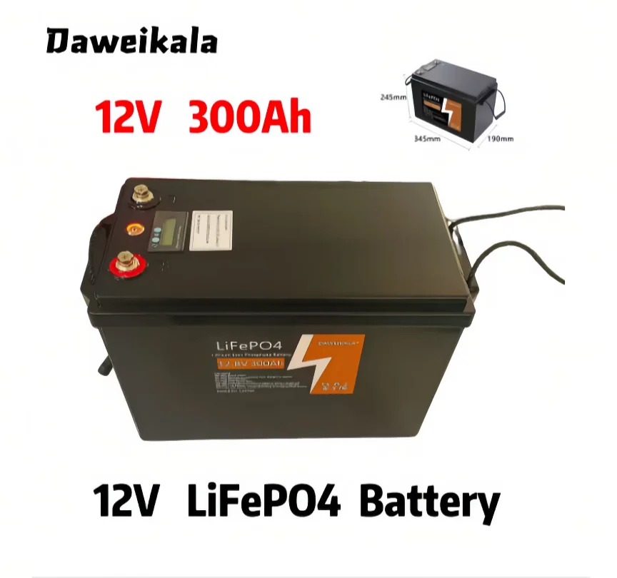 

Новый литий-железо-фосфатный аккумулятор 12 В, 300 Ач/цикл BMS/4000/подходит для 12,8 В RV/кемпингового фургона/гольф-каров/солнечной и ветровой энергии
