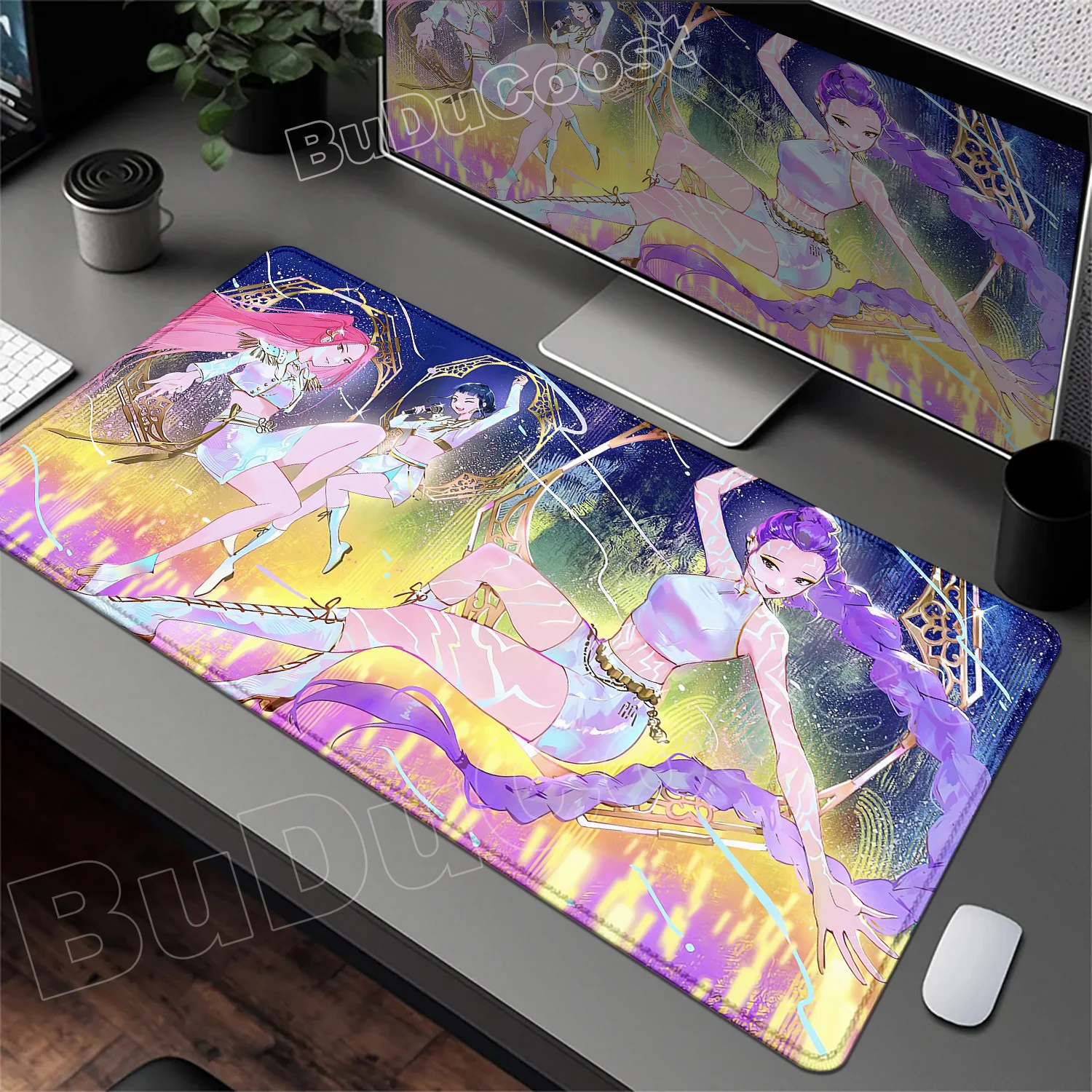 

KPop D-Demon H-Hunters Mousepad Non-slip Large 900x400mm Gaming Accessories Office Gamer Keyboard Anime Desk Mat Rubber Mousepad