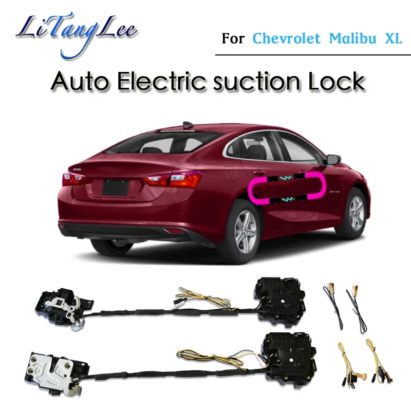 For Chevrolet Malibu XL 2017~2024​ ​Car Soft Close Door Latch Pass Lock Actuator Auto Electric Absorption Suction Silence Closer