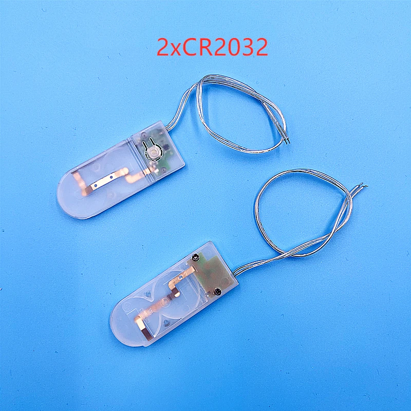 1/2/5Pcs CR2025 CR2032 custodia portabatteria a bottone con cavi lampeggianti/scatola batteria interruttore intermittente