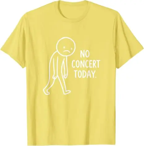 Lustiges trauriges Strichmännchen, kein Konzert heute, Musikliebhaber, Humor-T-Shirt, Y2k, verspieltes Comic-Grafik-Spruch-T-Shirt, personalisierte Streetwear – Detail 21