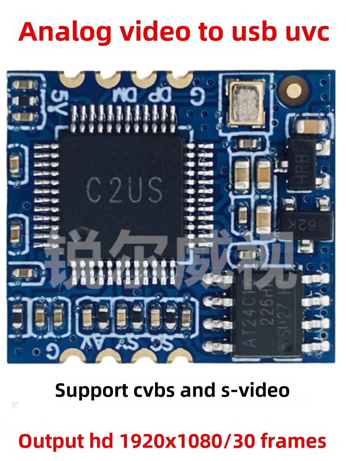 Analog video camera CVBS or S-video to digital USB module UVC free drive 1080P high definition YUV