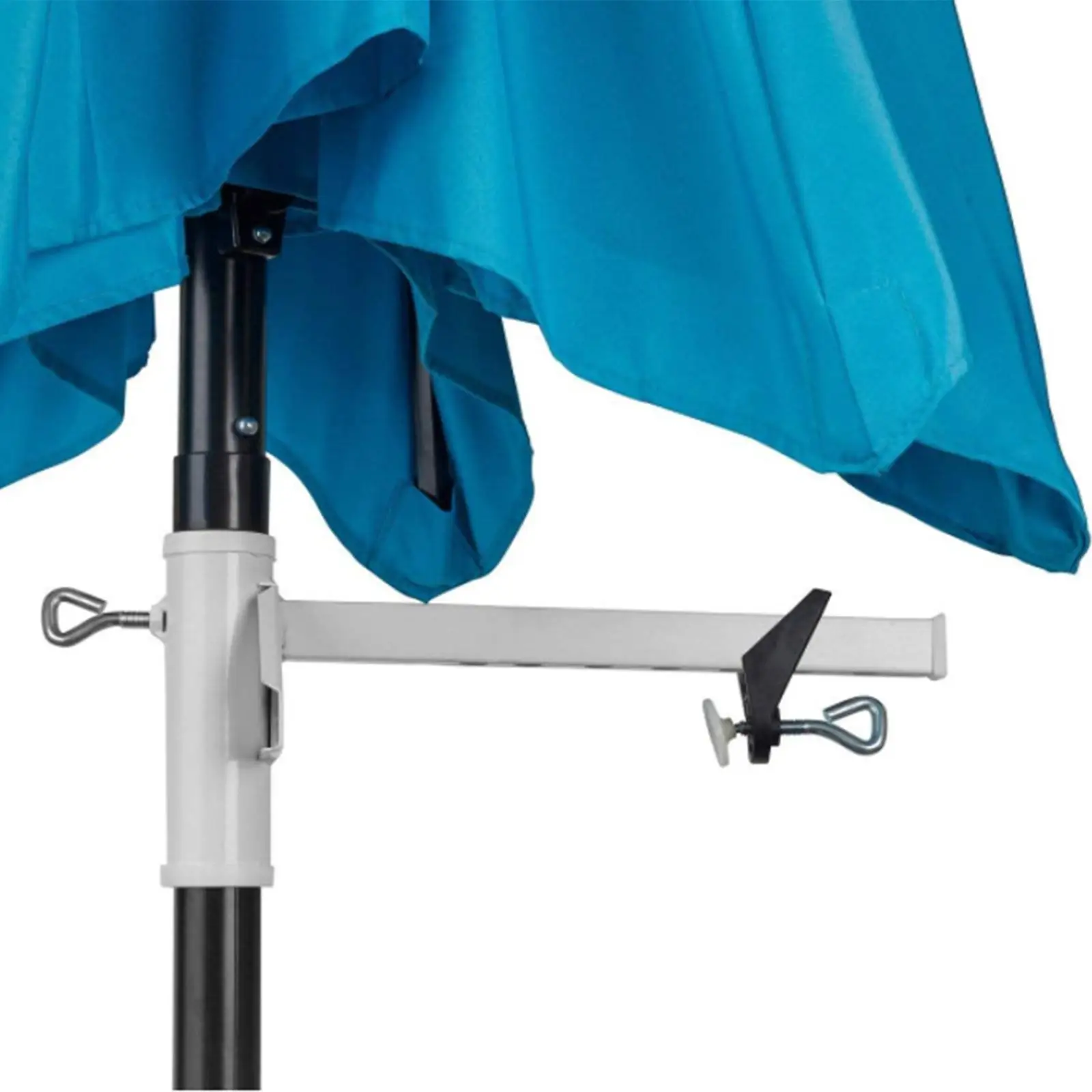 Parasol Holder Adjustable Umbrella Clamp Mounting Bracket for Pool Deck Railing Fences