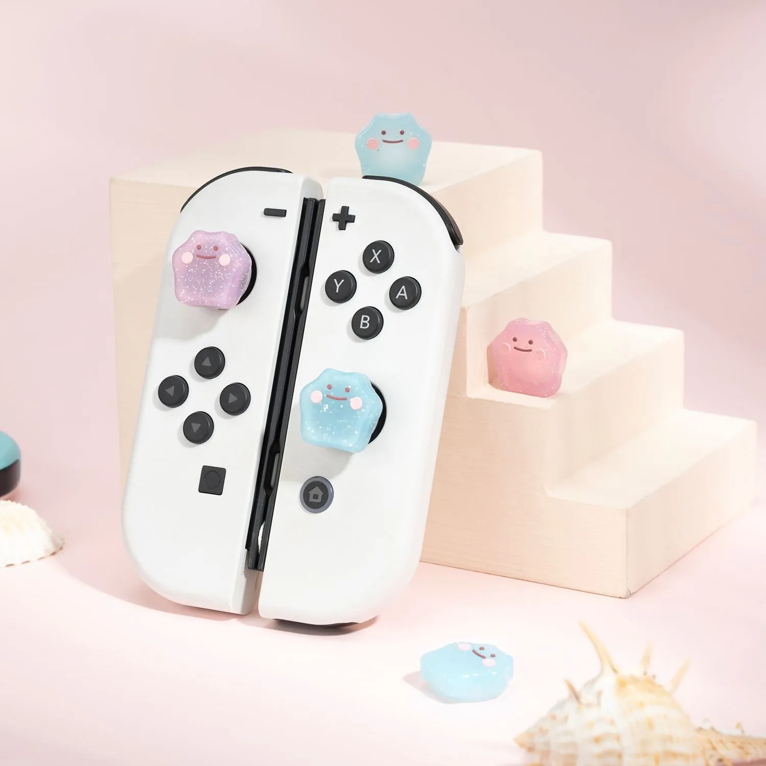 4Pcs Cute Ditto Thumb Grip Caps Compatible with Nintendo Switch/OLED/Lite