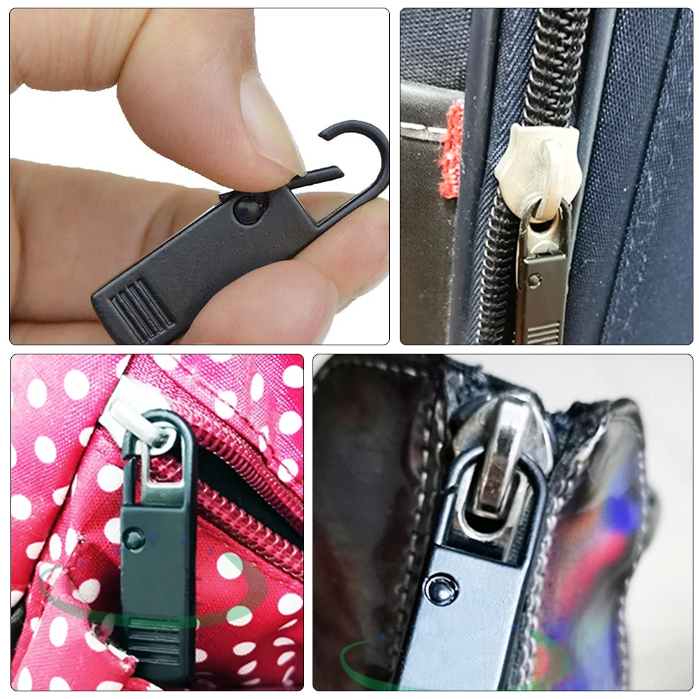 

Zipper Heads Replacement for Clothing Luggage Jackets Multi Function Sturdy Pullers Premium Material DIY Projects Storage Bags