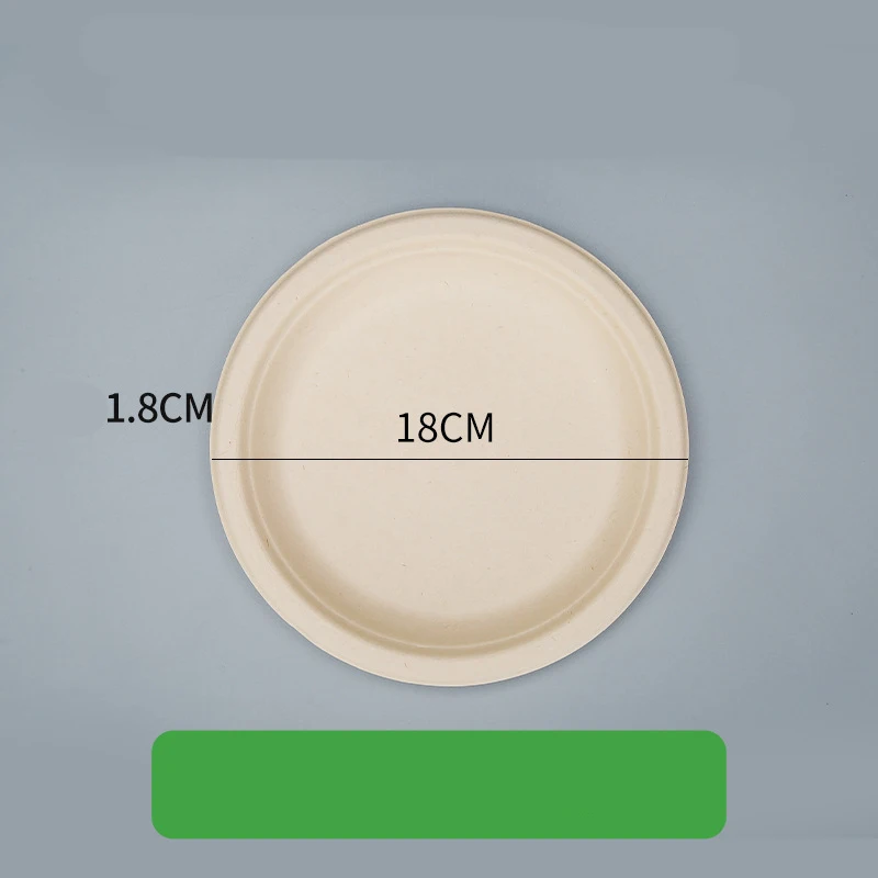 50Pcs 6/7/9 Inch Disposable Sugarcane Plates Eco-Friendly Paper Plate for Party Picnic Camping Birthday Unbleached Degradable