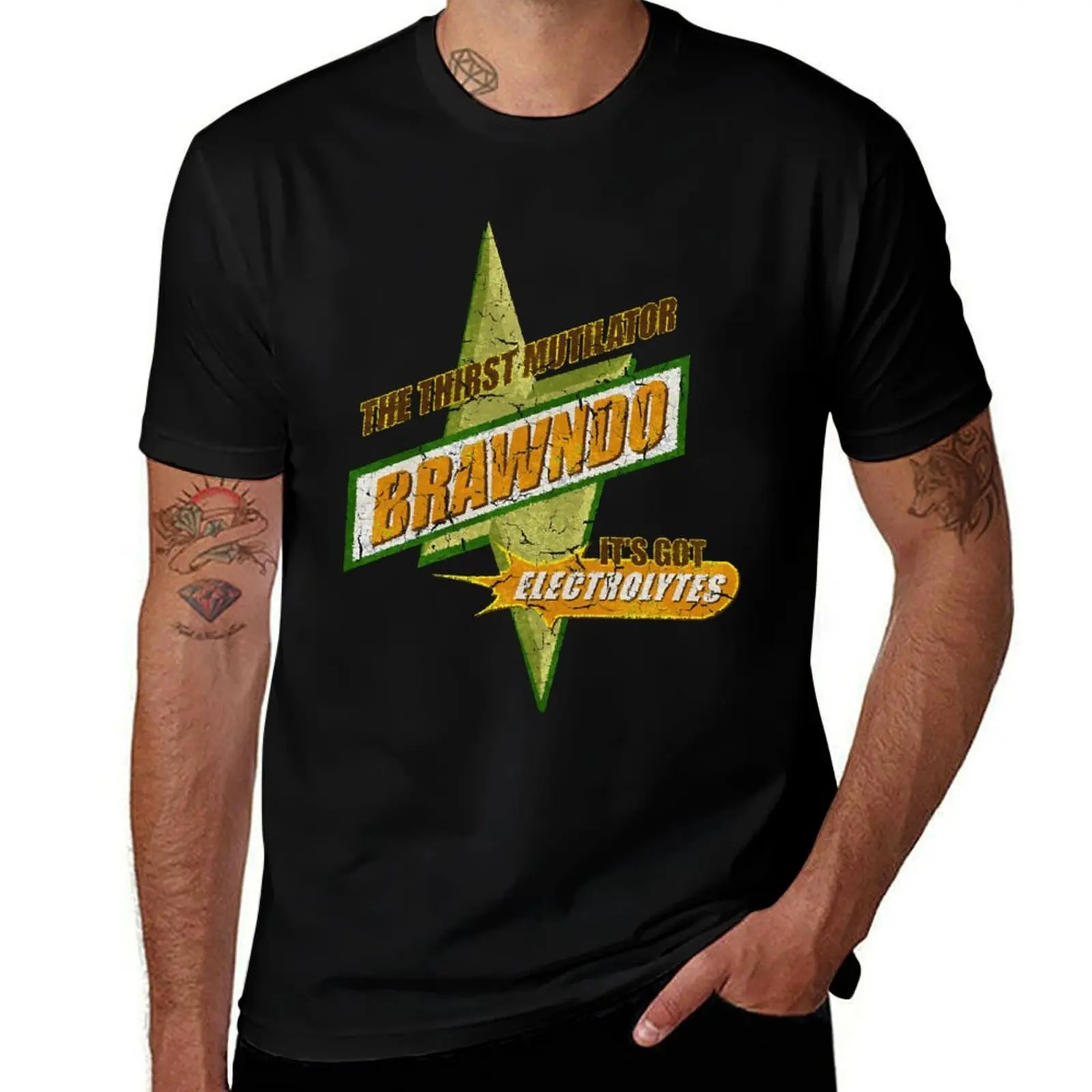 

BRAWNDO the thirst mutilator (Idiocracy) T-Shirt customizeds valentines clothes custom shirt t shirt men 100℅ cotton