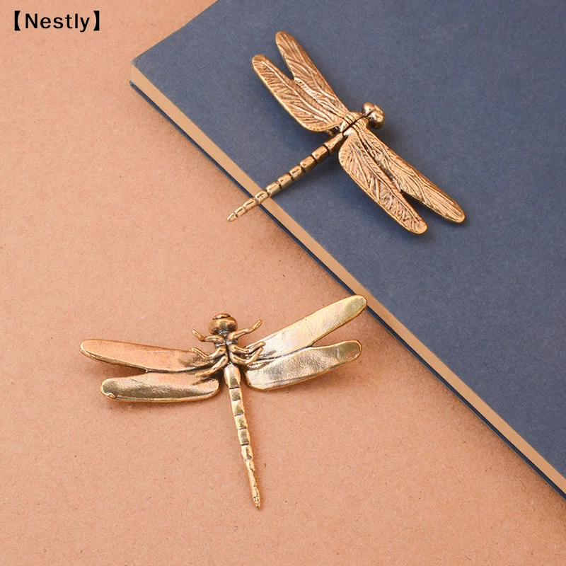 Simulation Brass Praying Mantis Ornament Ornaments Vintage  Doll Mini Desktop Crafts Tea Pet Feng Shui Collectibles〔Nest〕
