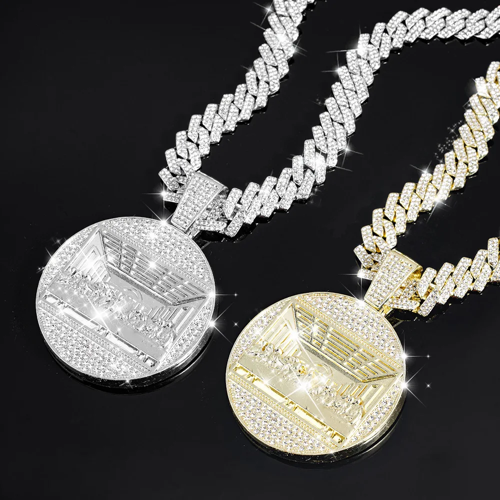 Last Supper Pendant Necklace for Men Cuban Chain Necklace Iced Out Tennis Chain Necklaces Fashion Hip Hop Jewelry Necklaces