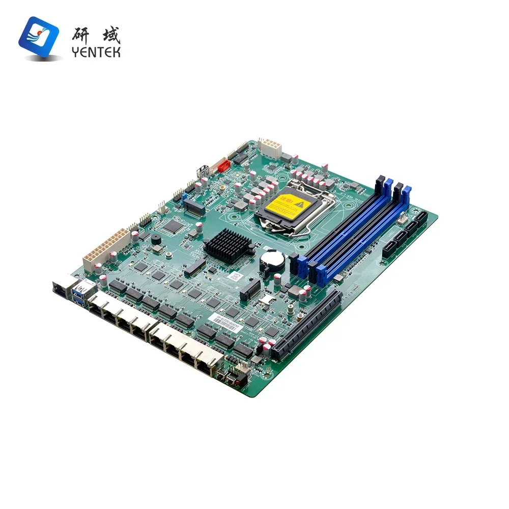 New Industrial Mainboard 1151 I3 I5 I7 I9 6 9th Gen 4 DDR4 8 I210AT LAN Gigabit Ethernet Firewall Server Motherboard