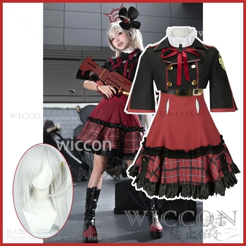 

Anime Game Blue Archive Cosplay Asagi Mutsuki Costume Jk School Uniform Wig Woman Sexy Dress Halloween Party Suit Customized