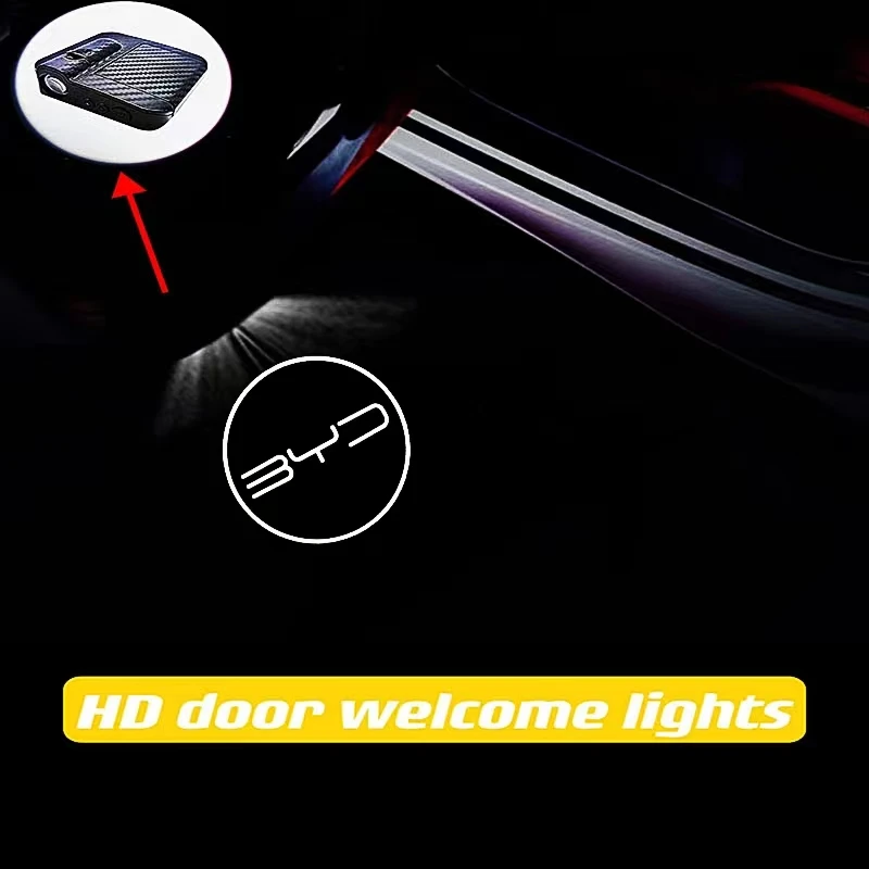 

Car Door Step Courtesy Welcome Lights Puddle Ghost Shadow LED Lights Plastic Shell BYD F3 E6 Yuan Plus Atto Song Max Tang G3 I3