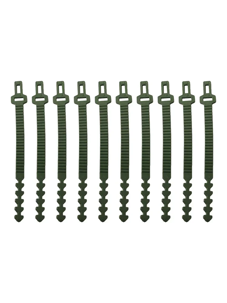 

10PCS Adjustable Interlock Garden Tree Ties Heavy Duty Flexible Rubber Locking Strap For Garden Plant Support Trees