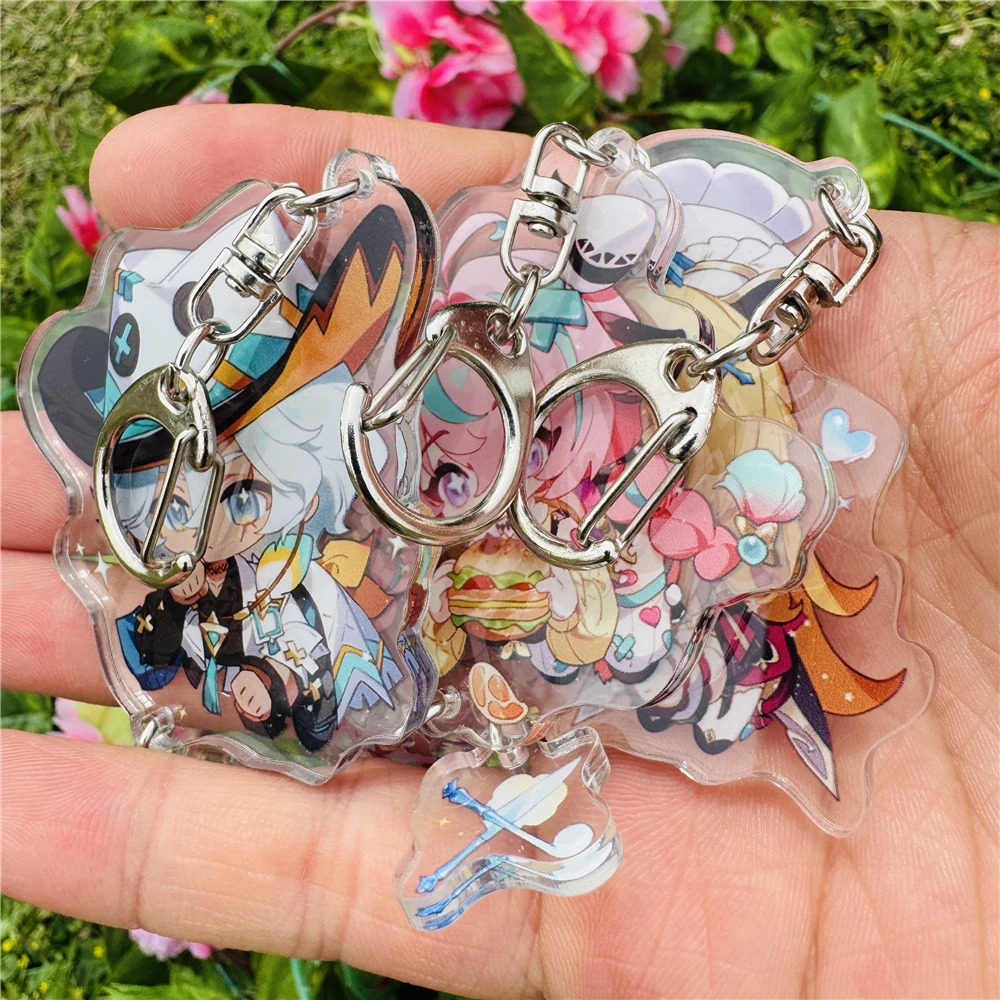 Jeu Genshin Impact Varesa Escoffier Ifa Cosplay accessoires acrylique porte-clés Badge porte-clés pendentif dessin animé accessoire cadeau de noël