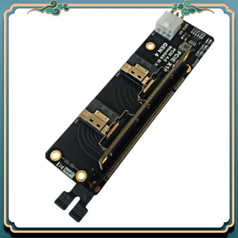 

ABJG-Gen4 2-портовая плата адаптера Slimsas 8I X2 к слоту PCIE 4.0 X16 для захвата видеокарты сетевой карты, простая установка