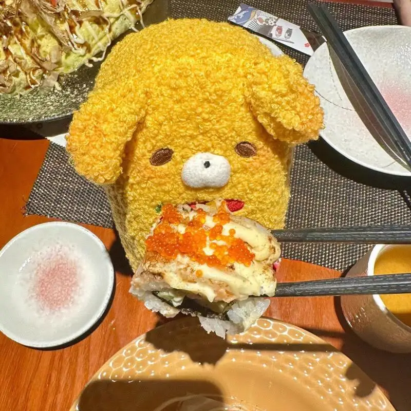 Japanese Anime Sumikkogurashi Fried Shrimp Puppy Modeling Plush Pencil Case Makeup Brush Stationery Storage Friend Birthday Gift