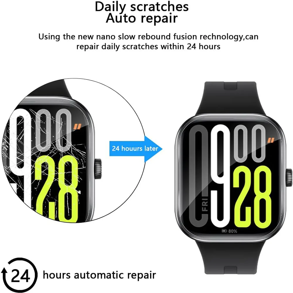 

BEHUA 3PCS TPU Hydrogel Films for Redmi Watch 5 Full Coverage Protection Film Smartwatch Screen Protector Guard Accessories