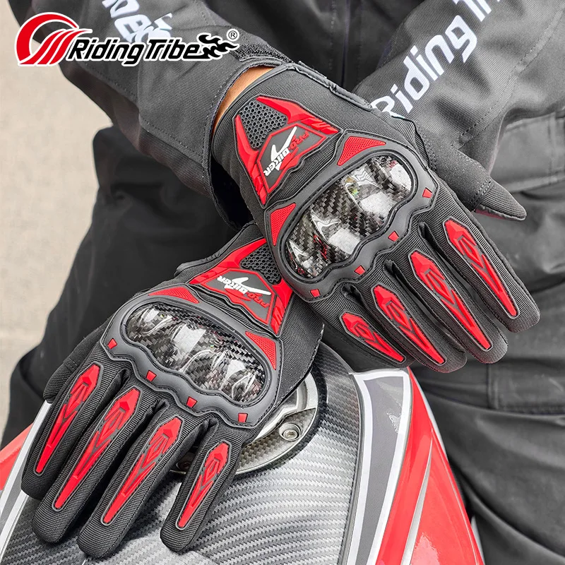 

RidingTribes Summer Motorcycle Cycling Glove Touchscreen Motocross Glove Mesh Breathable Motorbike Glove Wear-resistant Non-slip