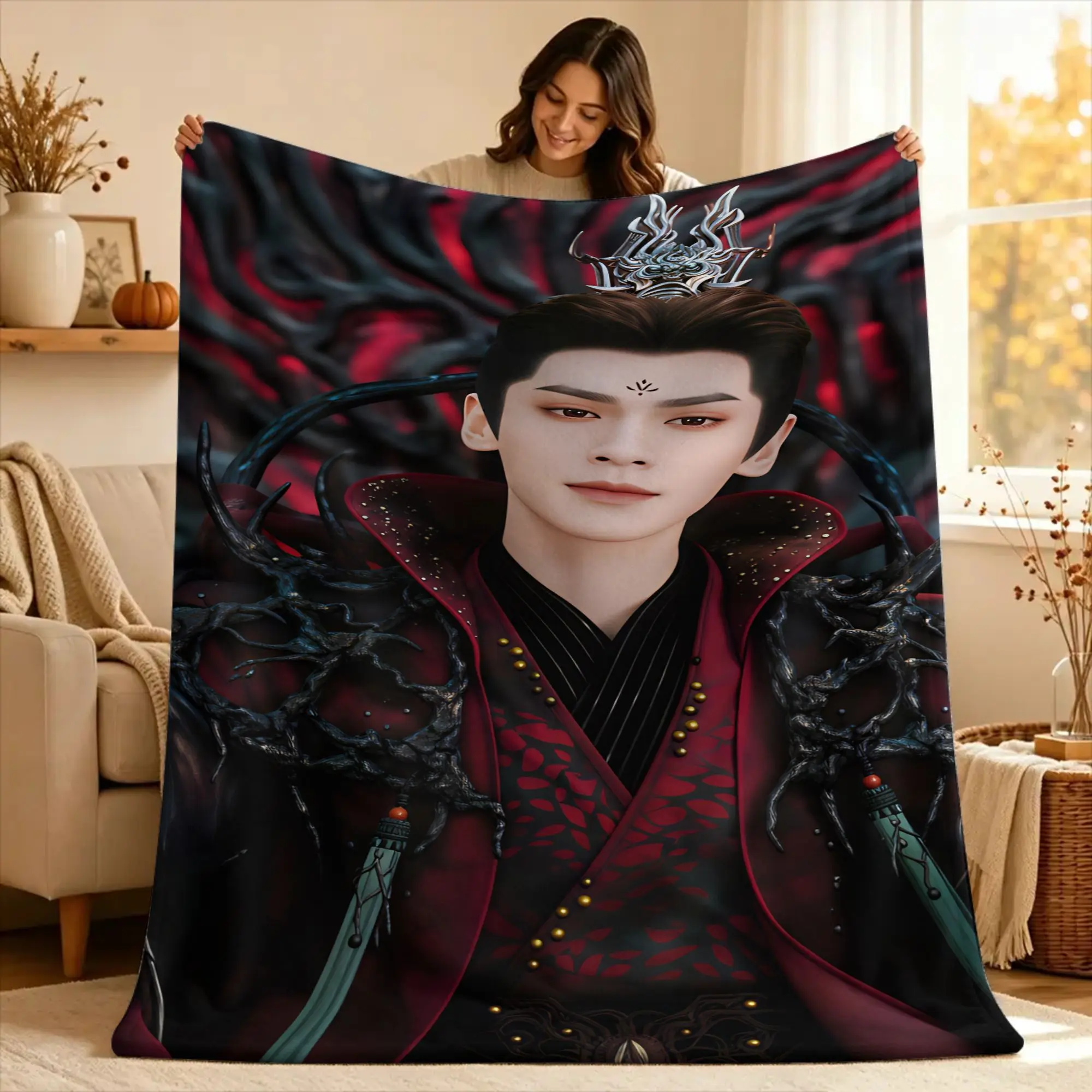 Leo Luo Yunxi Bai Lu  Flannel Blankets  Soft Durable Bedding Throws for Home Decor Decorative Funny Bedspread Sofa Bed Cover