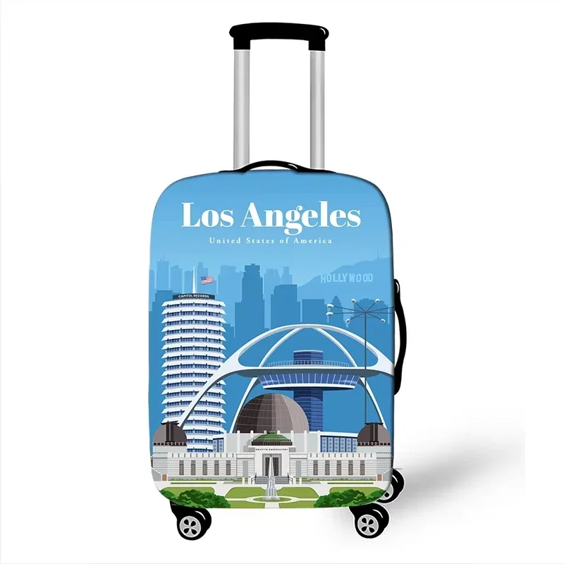 Vienna City Landmark Night View Print Luggage Cover Elastic Suitcase Protector Dustproof Anti Scratch Travel