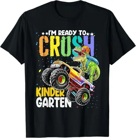 Back To School Boy Dinosaur I'm Ready To Crush Kindergarten T-Shirt