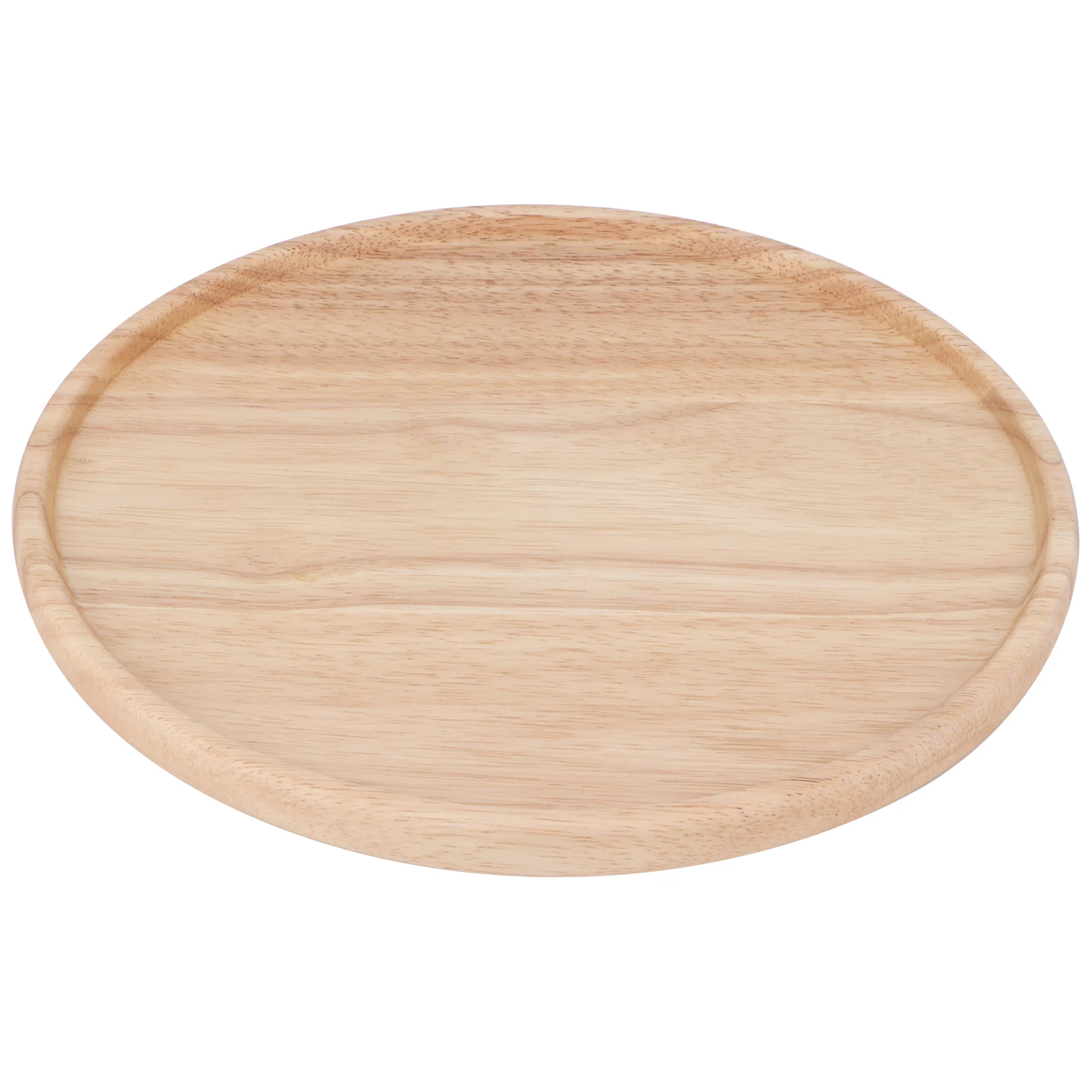 Wood Plate Wooden No‑Painted Pizza Plate Heat Resistant Serving Tray Tableware Home Restaurant Serving Dish